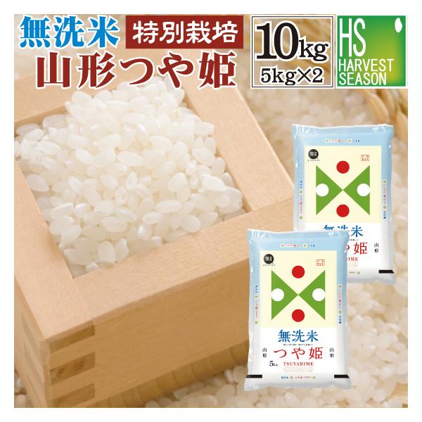 最終売り尽くしセール 令和6年産 無洗米 5kg×2袋 つや姫 山形県産 10kg 米 お米 送料無料 特別栽培米