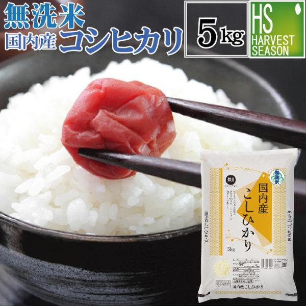 特価 令和4年産配合 無洗米 国内産コシヒカリ 5kg 送料無料 お米マイスターが厳選したコシヒカリ MU