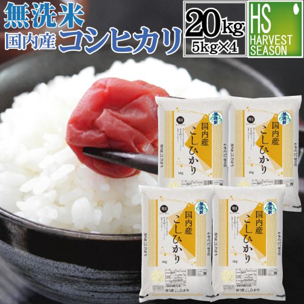 特価 令和4年産配合 無洗米 国内産コシヒカリ 5kg×4 20kg 送料無料 お米マイスターが厳選したコシヒカリ MU
