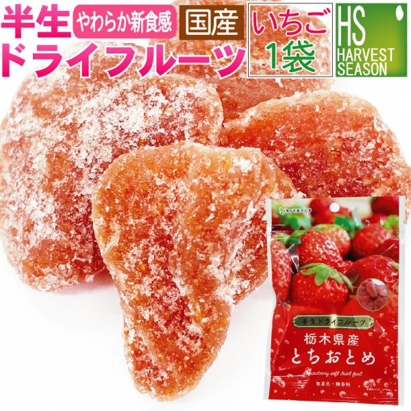 国産 半生 ドライフルーツ いちご 栃木県産 とちおとめ 1袋20g 送料別 5袋までメール便配送可/代引&着日時指定不可/メール便全国一律250円