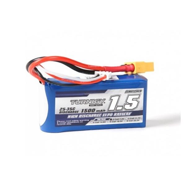 no2 Turnigy 7.4V 1500mAh 25C35C リポ バッテリー