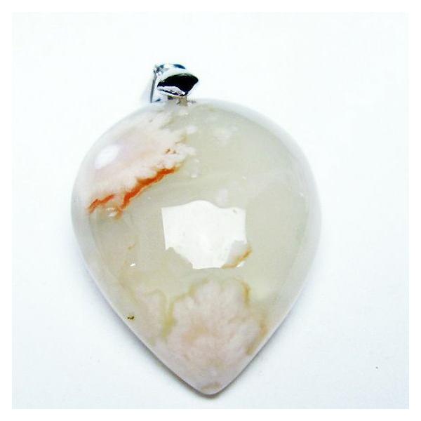 パワーストーン 天然石 桜メノウ チェリーブロッサムアゲート ハート