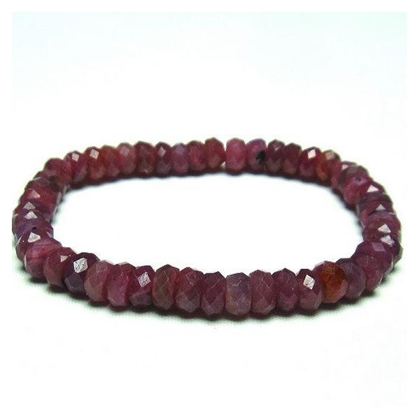 パワーストーン 天然石 ルビーブレスレット7mm t336-8867 : H.S.K