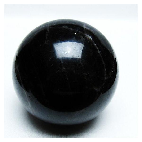 パワーストーン 天然石 モリオン 純天然 黒水晶 丸玉 77mm t572-10124