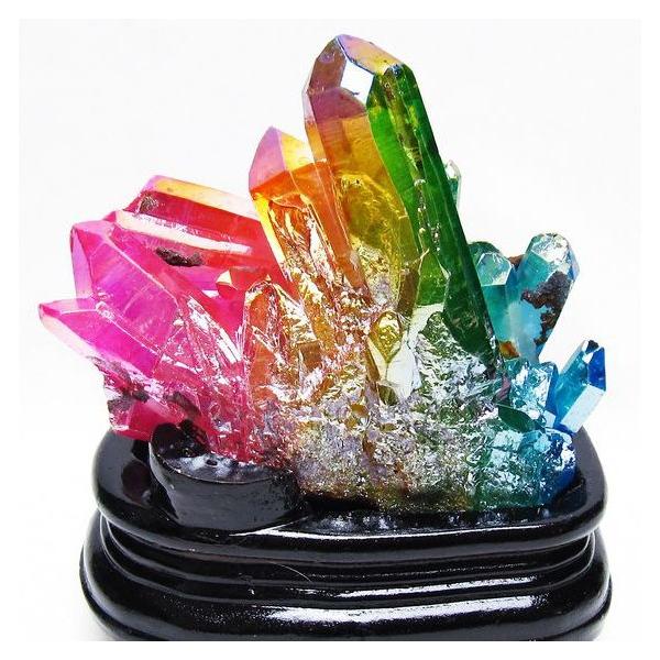 パワーストーン 天然石 オーラ水晶 オーラクリスタル クラスター
