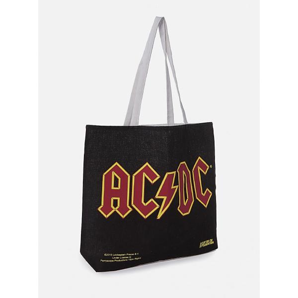 送料無料 COTTON ON エコバッグ チャリティバッグ マチ付き キャンバス アメリカン雑貨 ACDC