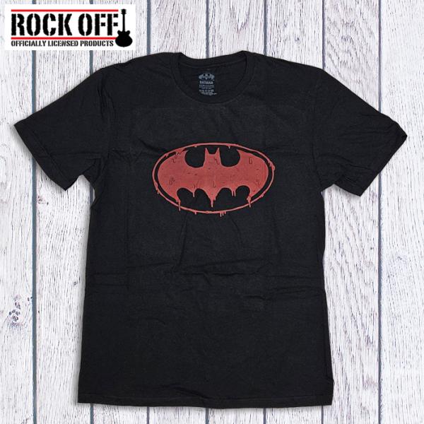 ROCK OFF バットマン Tシャツ BATMAN Red Slime ロゴ プリントT