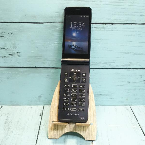 docomo arrows 富士通 ケータイ F-03L ブラック 本体 白ロム [訳あり