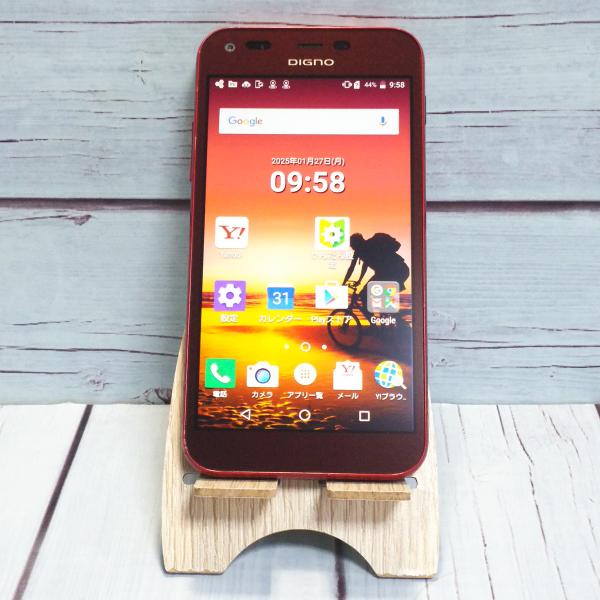 ワイモバイル DIGNO E 503KC レッド 本体 白ロム SIMロック解除済み