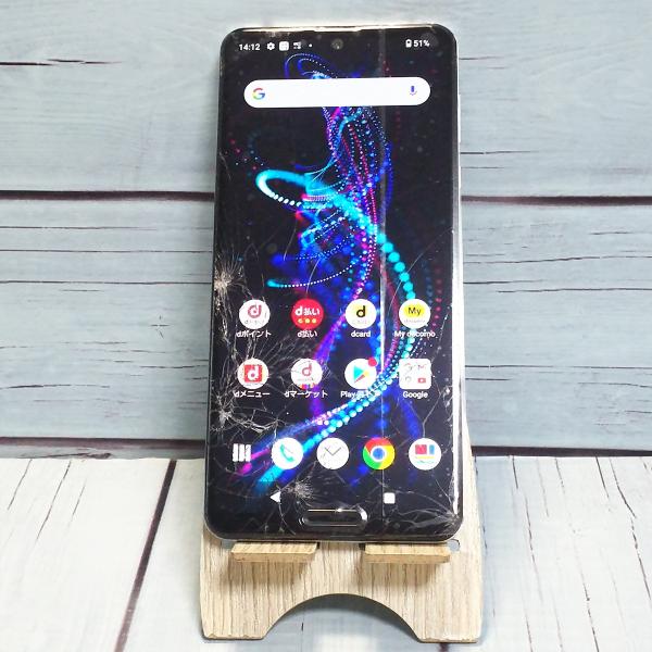 AQUOS R docomo 5G SHARP SH-51A ホワイト [ジャンク] 本体 白ロム SIM