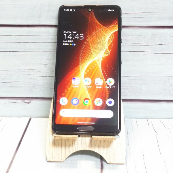 au SHG03 SHARP AQUOS sense5G 64GB ブラック [訳あり] 本体 白ロム