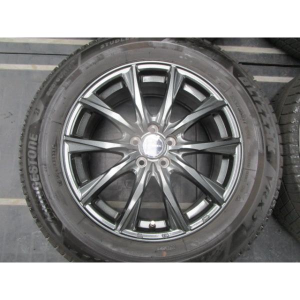 ★☆【Ｋ】未使用ホイール&amp;中古スタッドレス4本SET★DOS ガビアルIII★ブリヂストン VRX3 225/60R17★SJフォレスター/スバ