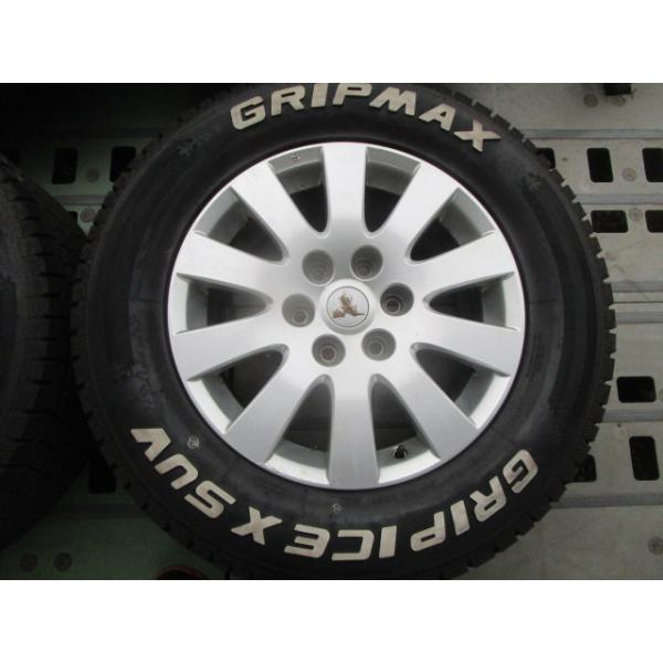 スタッドレスホイールセット　パジェロv98wに履かせてました 三菱（MITSUBISHI） 【送込】中古ホイール&スタッドレス4本SET☆三菱
