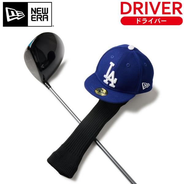 2025SS NEW ERA GOLF ヘッドカバー ロサンゼルス・ドジャース ダークロイヤル × ホワイト ドライバー用 460cc対応 59FIFTY LAD コンペ景品 ギフト
