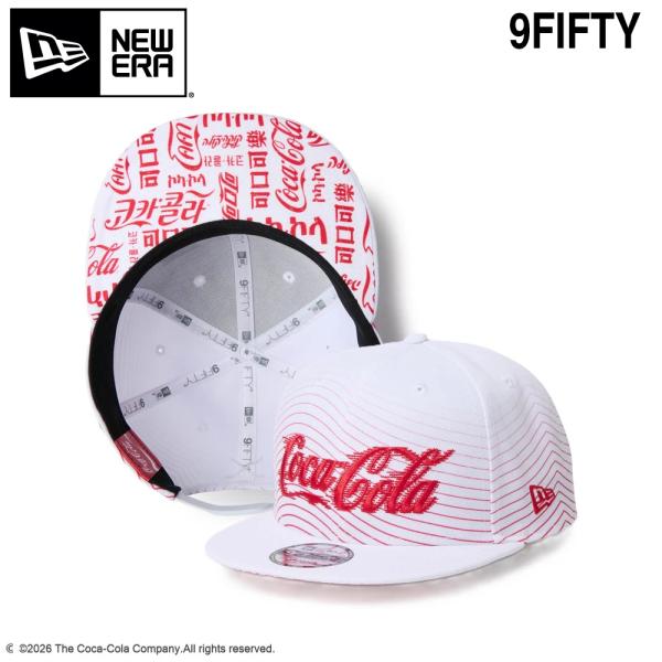 2026FW NEW ERA GOLF 9FIFTY Coca-Cola Golf コカ・コーラ ホワイト｜ゴルフ コカ・コーラ コラボ コカコーラ コーラ Coca Cola 飲料水 ニューエラ キャップ