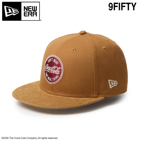 2026FW NEW ERA 59FIFTY Coca-Cola コカ・コーラ ライトブロンズ / ウィート コカ・コーラ コラボ コカコーラ コーラ Coca Cola 飲料水 ニューエラ キャップ