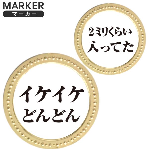 ゴールドマーカー イケイケどんどん 2ミリくらい入ってた メタルマーカー GOLD メタル 文字マーカー おもしろ ギャグ オシャレ 金 ボールマーカー 時事ネタ
