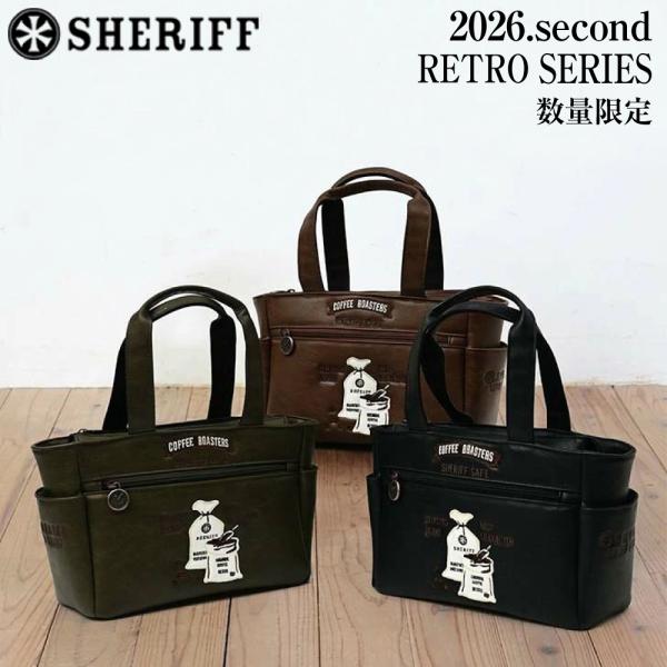 数量限定 2026 2nd SHERIFF シェリフゴルフ ラウンドバッグ SFR-002 レトロシリーズ メンズ レディース カートバッグ ラウンドポーチ ブラック カーキ ブラウン