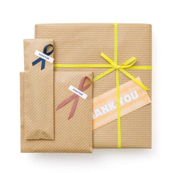 HIGHTIDEのロゴがデザインされたクラフト紙で包装します。【包装紙でのラッピングについて】・複数ラッピングを希望される場合は、その個数分の包装紙をご注文くださいませ。・商品の大きさや形状の都合により、透明の袋でのラッピングになる場合や全...