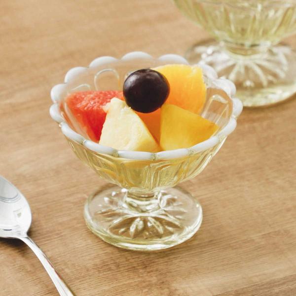 廣田硝子 雪の花 ミニアイスクリーム ガラス 食器 皿 ボウル 小鉢 デザートボウル アイス 皿 カップ アイスカップ デザートカップ パフェグラス