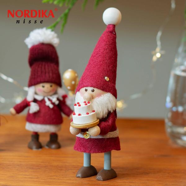 ★tino★ 　ノルディカニッセ　ケーキを持ったサンタ　　20周年記念 2025年新作】NORDIKA nisse ノルディカ ニッセ 人形 ケーキを持った
