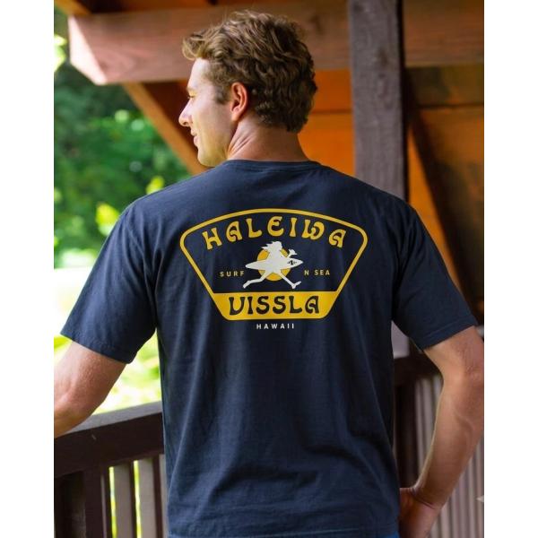 SURF-N-SEA サーフアンドシー Tシャツ NORTH SHORE メンズ VISSLAコラボ Mサイズ グレーネイビー 灰色紺色 新品未使用 直営品