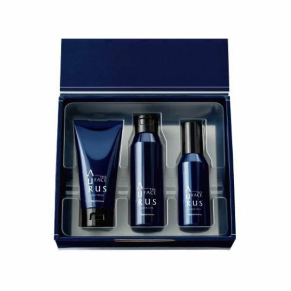 アウラス ザ フェイス ギフトセット　セット内容：スキンケアセット：ディープ ウォッシュ（洗顔料）130g・クリア コンク (ふきとり用化粧水）200mL・インフューズ ミルク (化粧水 ・美容液・乳液）120mL