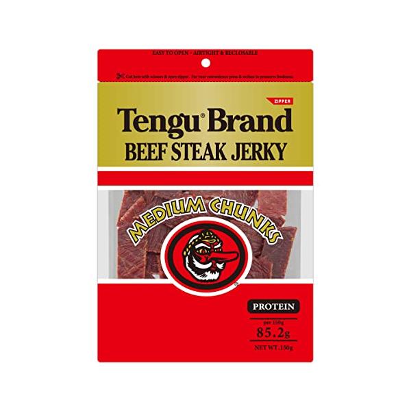 他サイト： テング ビーフステーキジャーキー ミディアムチャンク レギュラー150gの商品画像