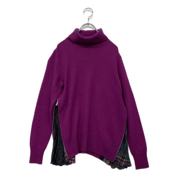 着画あり/美品】sacai 2018AW バックプリーツ タートルネックニット