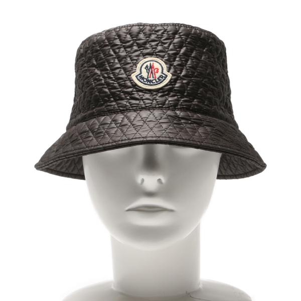 美品 モンクレール バケットハット ロゴ ブラック メンズ SIZE L
