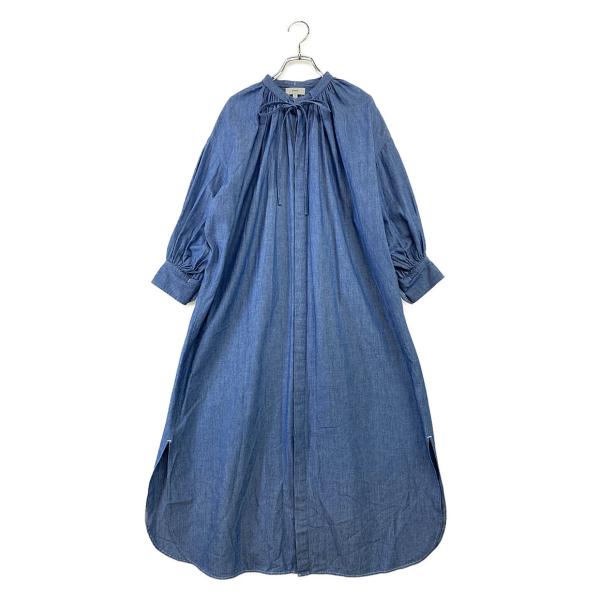 ワンピース HYKE 22SS CHAMBRAY GATHERED DRESS size1 ハイク ワンピース CHAMBRAY GATHERED DRESS 2022ss レディース SIZE 1