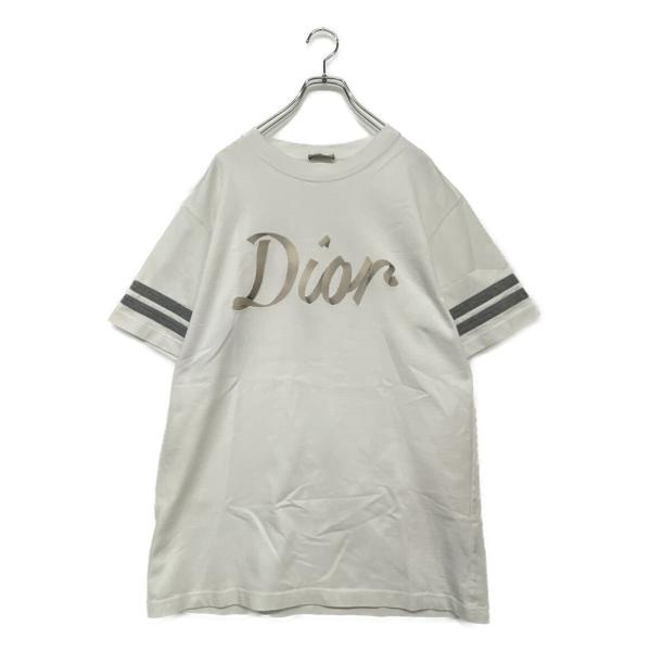 クリスチャンディオール 半袖Tシャツ ホワイト ロゴ刺繍 クリスチャンディオール 半袖Tシャツ ホワイト ロゴ刺繍