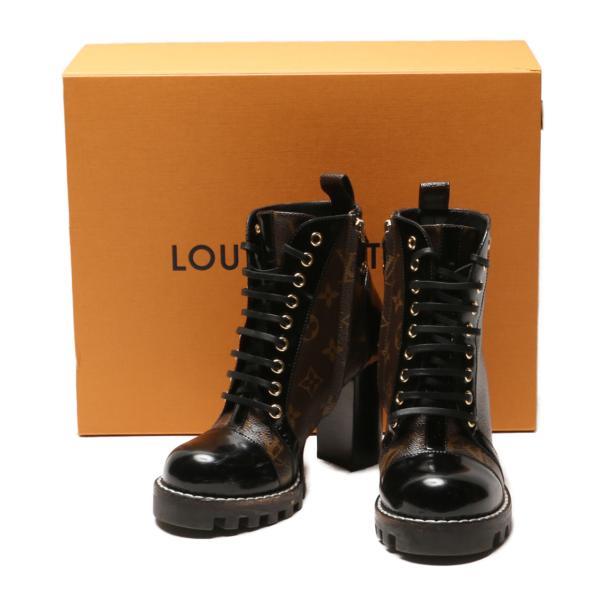 【美品】LOUIS VUITTON ルイヴィトン スタートレイルブーツ36 ルイ・ヴィトン スタートレイルラインブーツ レディース SIZE 36 LOUIS