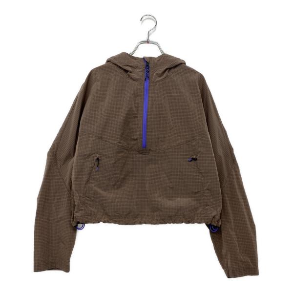 ルルレモン ナイロンパーカー チェック ハーフジップ レディース SIZE