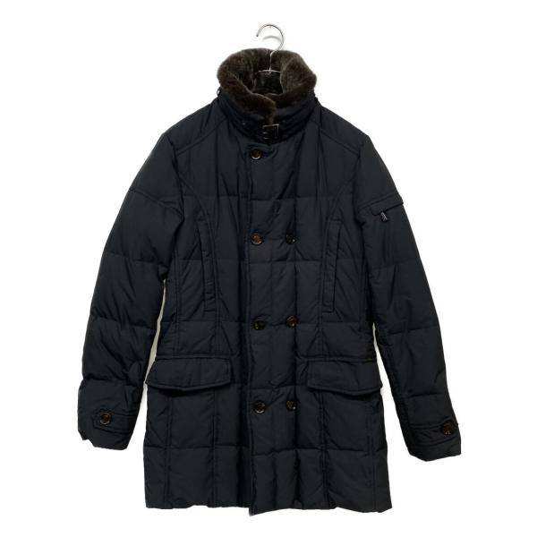 MOORER ムーレー紺 ネイビー 軽量 ダウン size40 ムーレー ダウンジャケット ネイビー ファー MORRIS-KM レディース