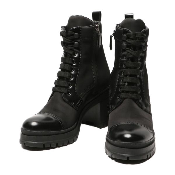 プラダ ブーツ RE NYLON レースアップ厚底ブ-ツ レディース SIZE