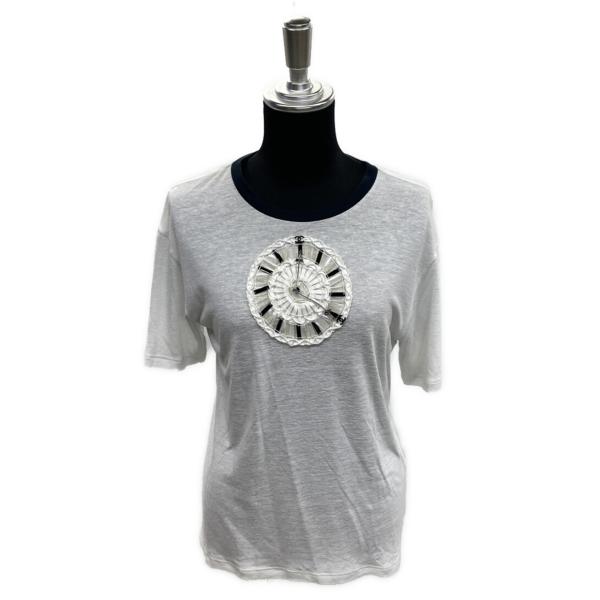 CHANEL シャネル　半袖シャツ　コットン　ブラック　36サイズ CHANEL（シャネル） 半袖Tシャツ 時計モチーフ P62662 レディース