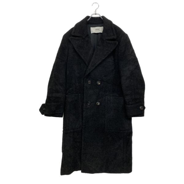 Amiアミブラック系ウールモヘア混合コート Amiアミブラック系ウールモヘア混合コート│rodoku.co.jp