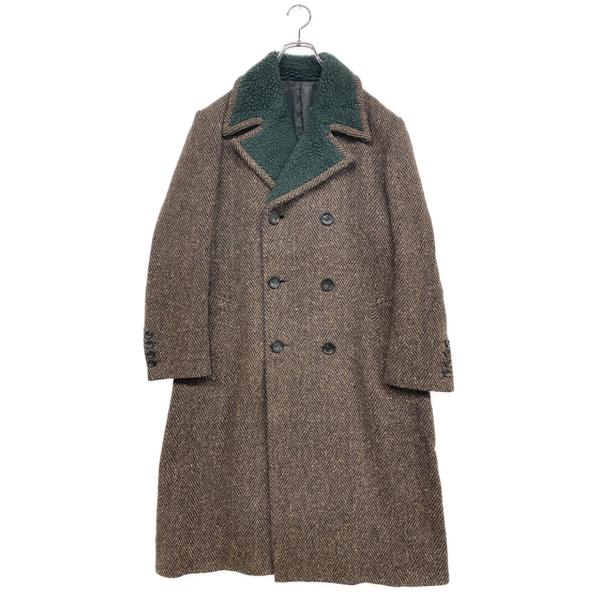 【値下げ】美品　ジョンローレンスサリバン　ロングコート　メンズ ジョンローレンスサリバン コート ヘリンボーン メンズ SIZE 44 JOHN