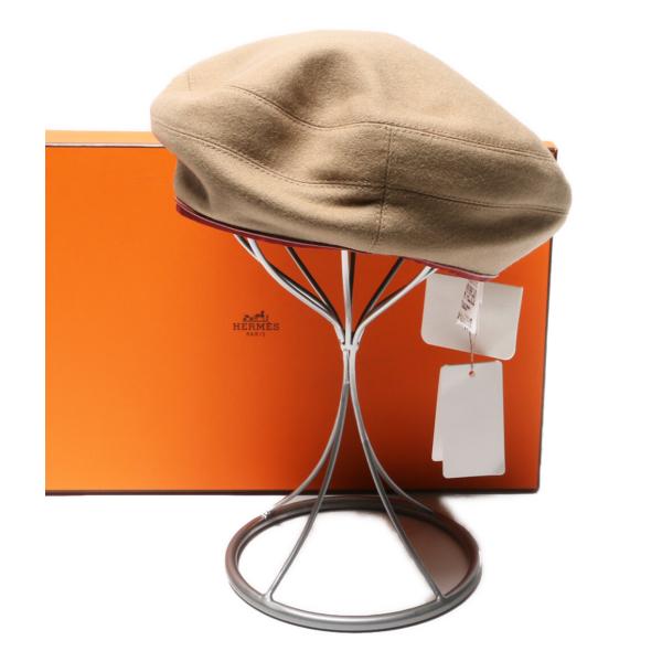 【美品】エルメス　ベージュ ベレー帽　58 HERMES（エルメス） 美品 ベレー帽 セリエ レディース SIZE 58 HERMES