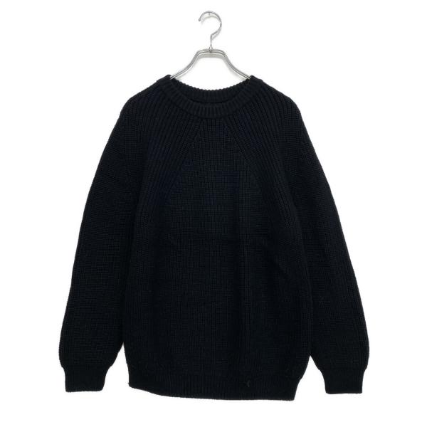 ウェルダン サイズ:S  WD-KO8-20-507-U-BK フロントロゴクルーネックニット 中古 BS99 バトナー クルーネックニット ブラック メンズ SIZE 3 BATONER 中古