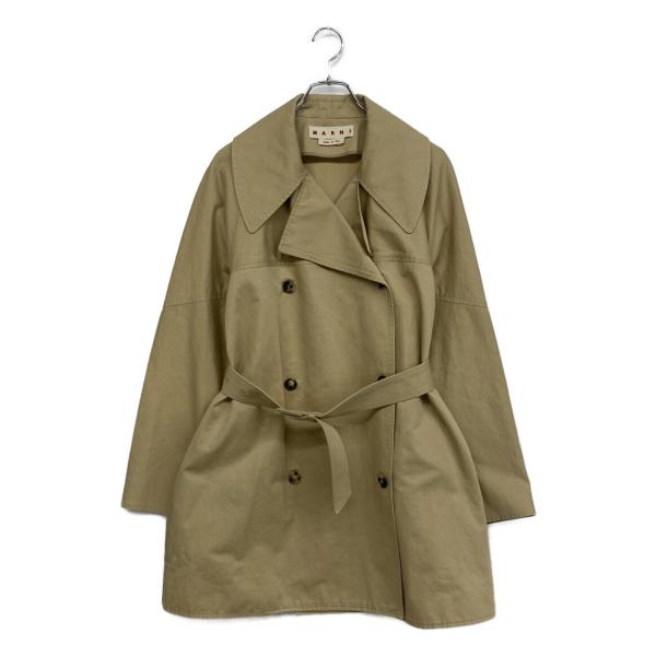 ヴィンテージ05AWアーカイブ マルニ リボンベルトリネン混コート38 MARNI（マルニ） ショートトレンチコート SPMA0178C0TCZ35 レディース