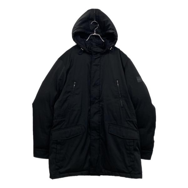 HUGOBOSSヒューゴボス ダウン32サイズ(XS)茶×黒 ベルト付 ヒューゴボス ダウンジャケット ブラック メンズ SIZE 52 HUGO BOSS