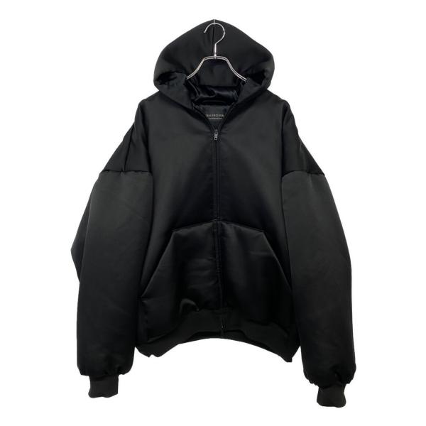 BALENCIAGA（バレンシアガ） 中綿ジャケット フーディ ブラック 802928