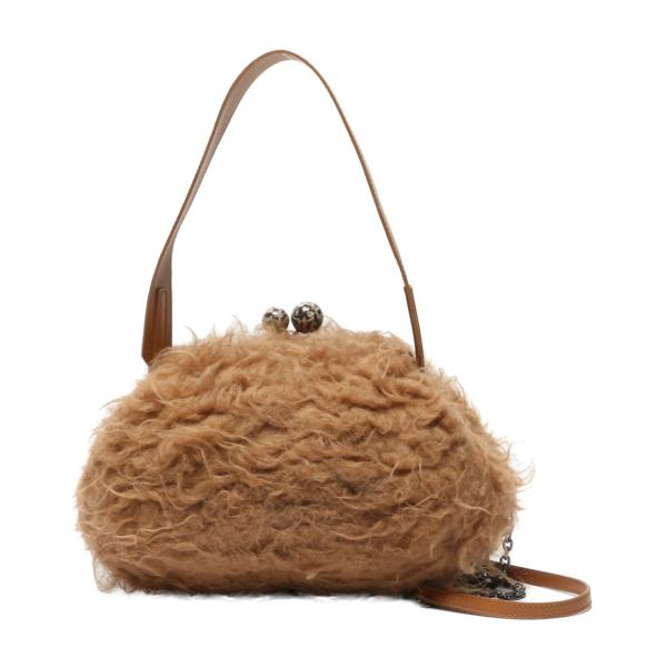 MaxMara ブラウン ファー ハンドバッグ ファー Max Mara(マックスマーラ) バッグ・カバン(レディース