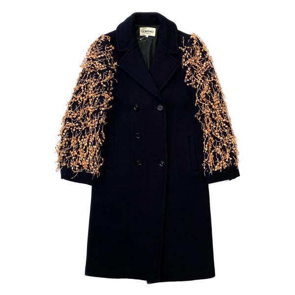 LOKITHO ロキト 23AW コード刺繍ノーカラーコート hugall_801015220