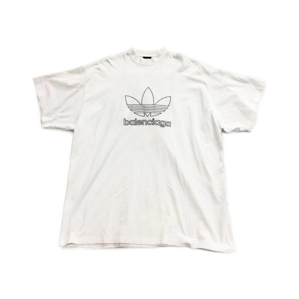 BALENCIAGA Adidas コラボ Tシャツ Lサイズ コラボ【BALENCIAGA】× adidas オーバーサイズ Tシャツ (BALENCIAGA/T