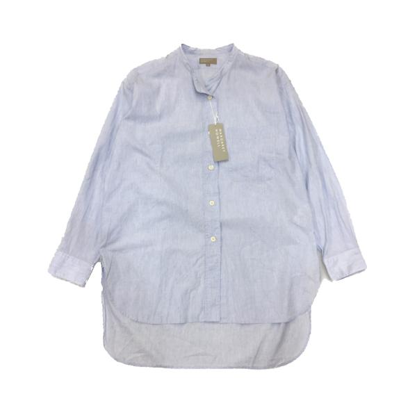 マーガレットハウエル コットンリネン ノーカラーシャツ 19ss 578-9153015 レディース SIZE M Margaret Howell 中古