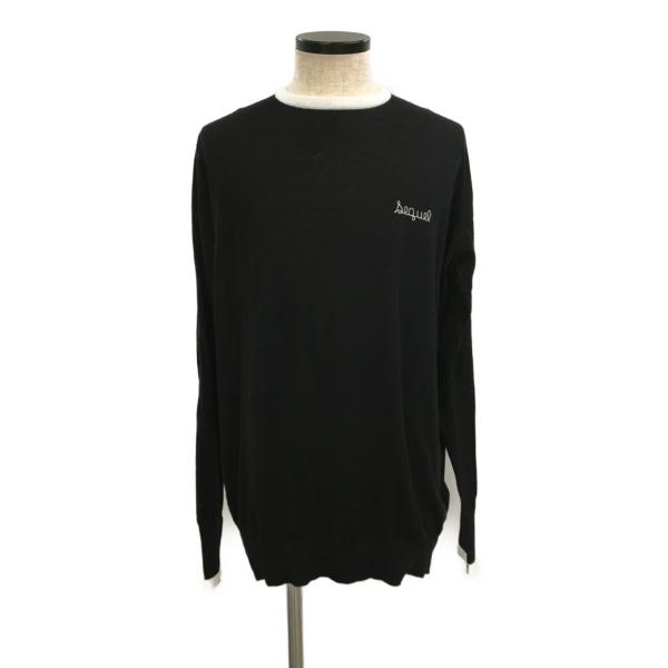JOHN SMEDLEY FRAGMENT コットンニット 黒 サイズL 中古・古着通販】SEQUEL (シークエル) JOHN SMEDLEY (ジョン