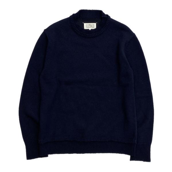 メゾンマルジェラ エルボーパッチニット 5G Elbow Patch Crew Neck